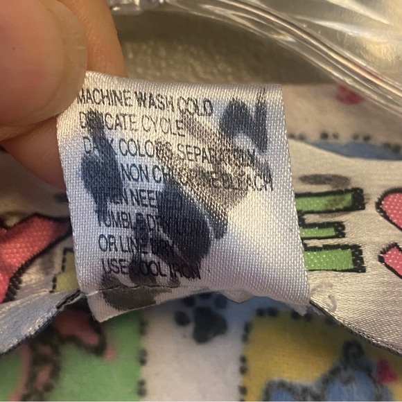 Vintage YIKES  kitty cat flannel sleepwear pajama set Medium - Picture 5 of 13